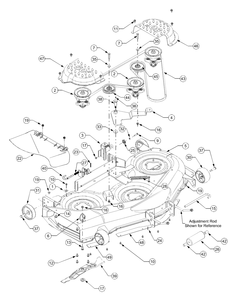 Mower Deck 50-Inch Diagram and Parts List for LT1024 13AR11CP710-13AR11CP712 Cub Cadet Lawn Tractor